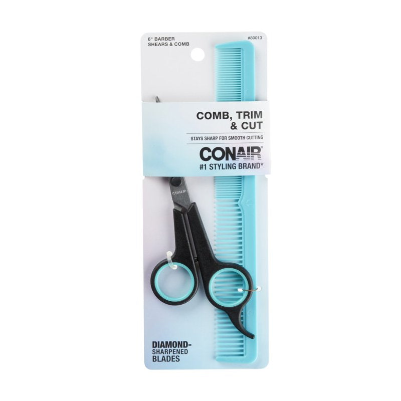Diamond-Sharpened Shears & Barber Comb Grooming Kit - 2 Pieces
