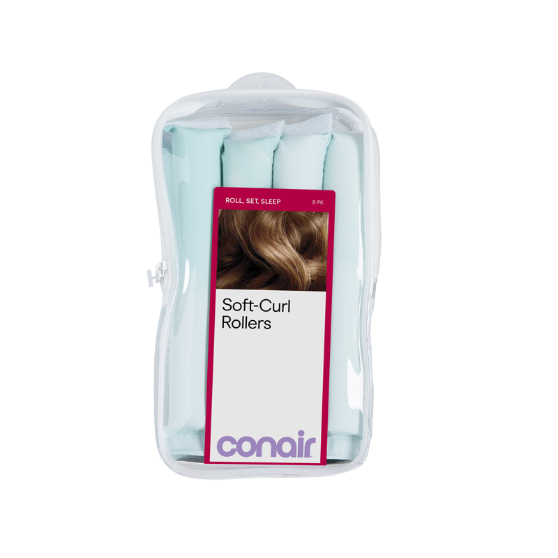 Heatless Hair Rollers - 8-Pack Soft Fabric Curlers for Overnight Curls