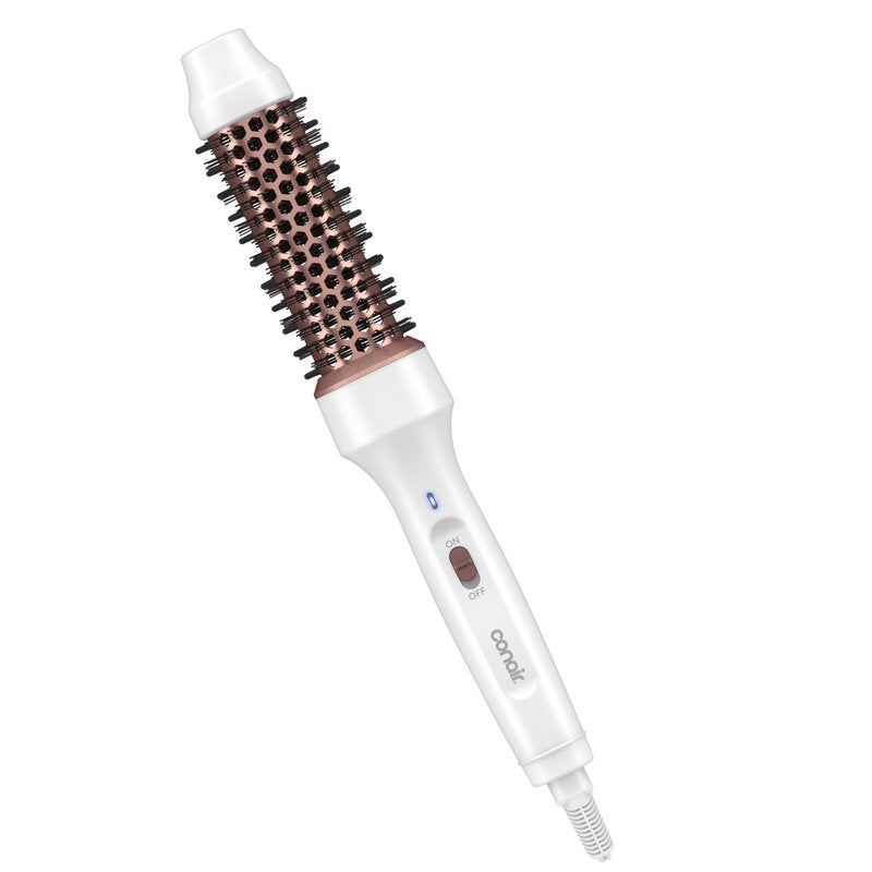 1.25-Inch Double Ceramic Thermal Curling Brush - Rose Gold Styling Tool