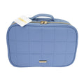Hanging Beauty Organizer - Blue Quilted Cosmetic Case