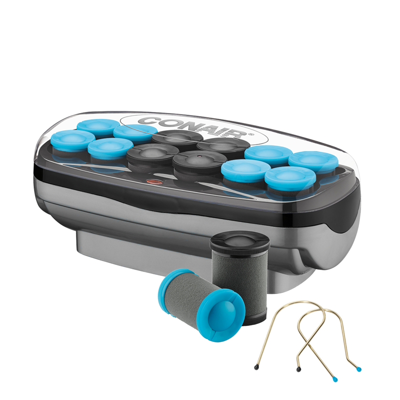 Ceramic Hair Rollers Set - 12 Multi-Size Rollers with Clips