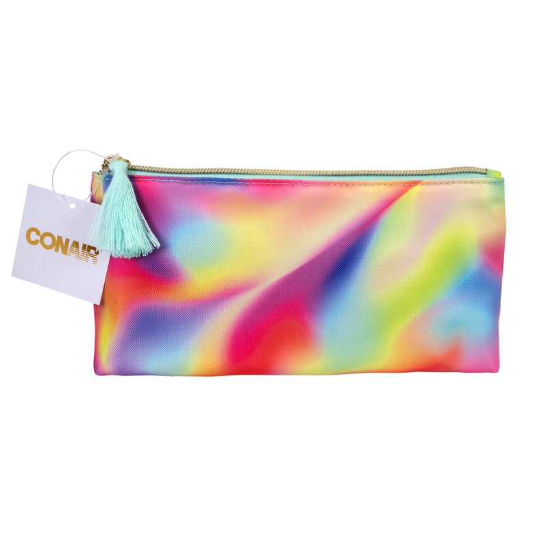 Swirl Print Cosmetic Bag with Gold Zipper and Tassel