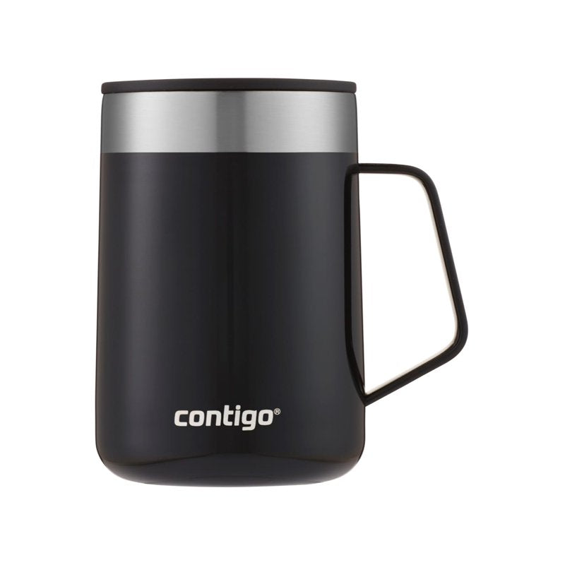 14oz Stainless Steel Mug with Handle - Licorice Color