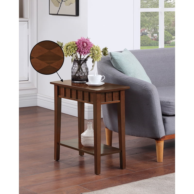 Dennis End Table with Shelf - Modern Design, Multiple Finishes