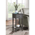 French Country Khloe 1 Drawer Accent Table with Shelf