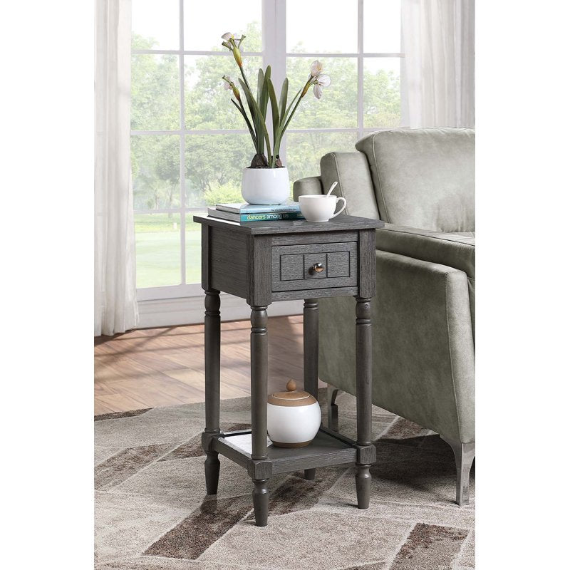 French Country Khloe 1 Drawer Accent Table with Shelf