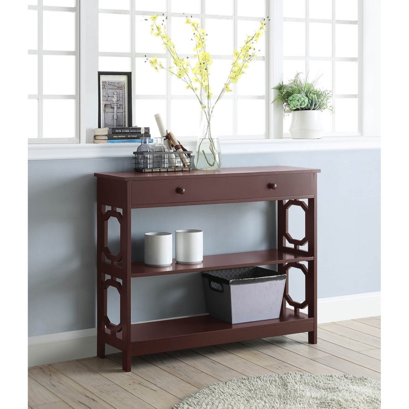 Omega One-Drawer Console Table with Geometric Design