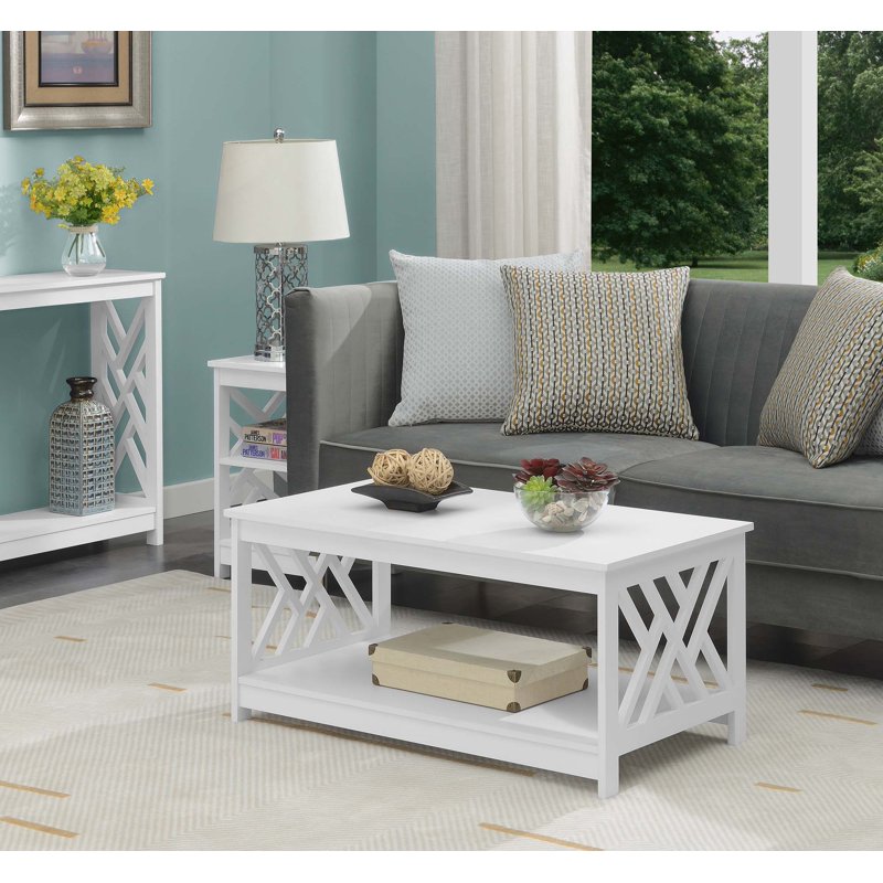 Titan Coffee Table with Shelf - Multiple Finishes