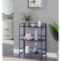 3 Tier Wide Folding Metal Shelf - Versatile Storage Solution