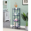 4 Tier Folding Metal Storage Shelf - Multiple Colors Available