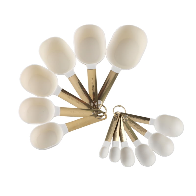 12-Piece Measuring Cup & Spoon Set - Dishwasher Safe White
