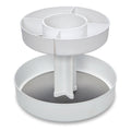 12-Inch 2-Tier Snack Turntable Organizer with Non-Slip Base