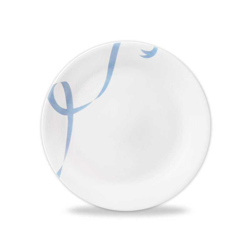 10.3" Glass Dinner Plate with Blue Ribbons Design - Corelle