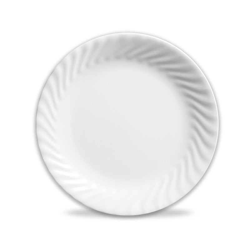 10.25" Glass Dinner Plate - Embossed Rim Design