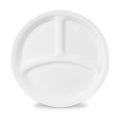 Divided Lunch Plate - White, 3-Section Design