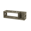 Rustic Wood Countertop Wine Rack for 4 Bottles - No Assembly Required