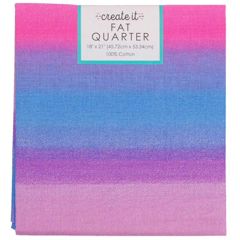 Pink Ombre Cotton Fat Quarter for Quilting & Sewing - Single