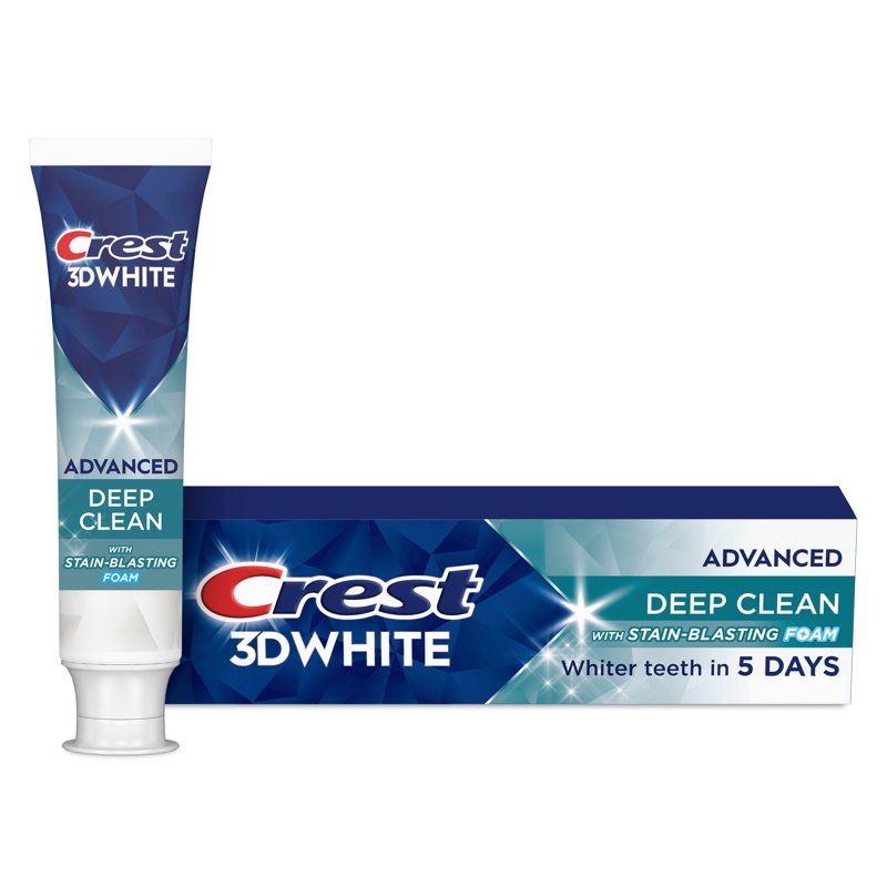 3D White Advanced Deep Clean Whitening Toothpaste, Mint, 3.3 oz