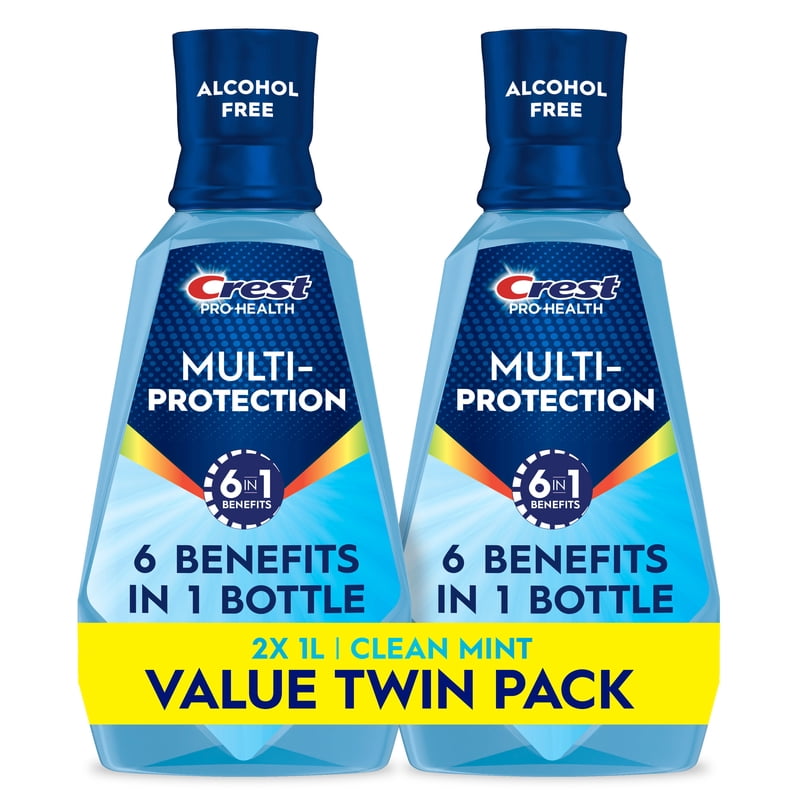 Fluoride Mouthwash Alcohol-Free Oral Rinse - Fresh Mint, 1L (2 Pack)