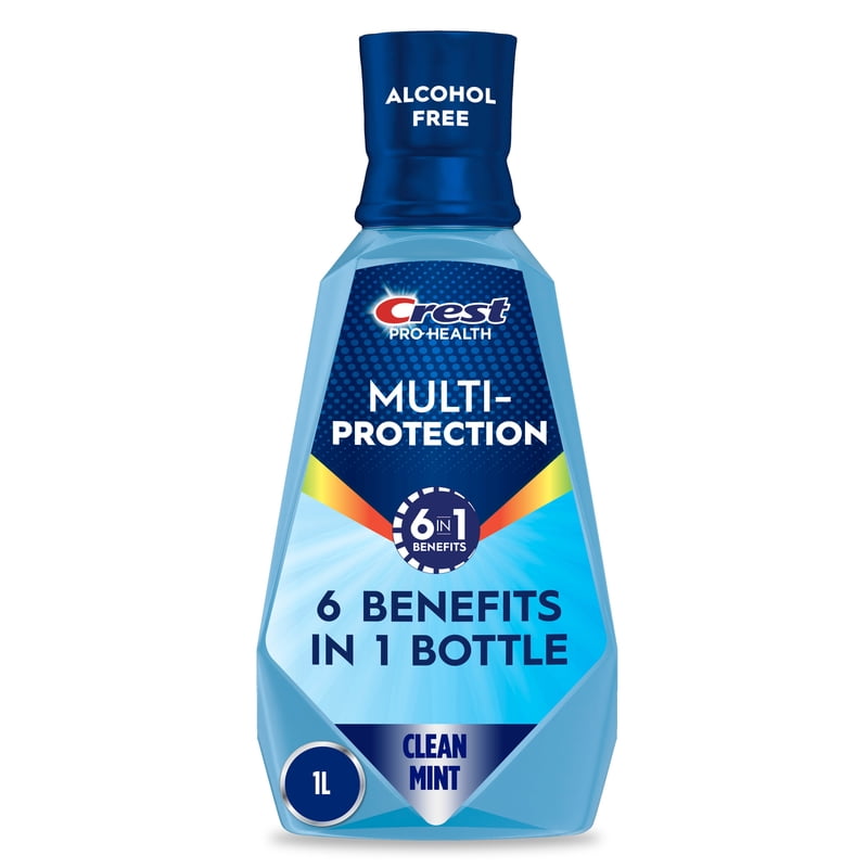 Pro-Health Multi-Protection Fluoride Mouthwash, Alcohol-Free Clean Mint, 1L