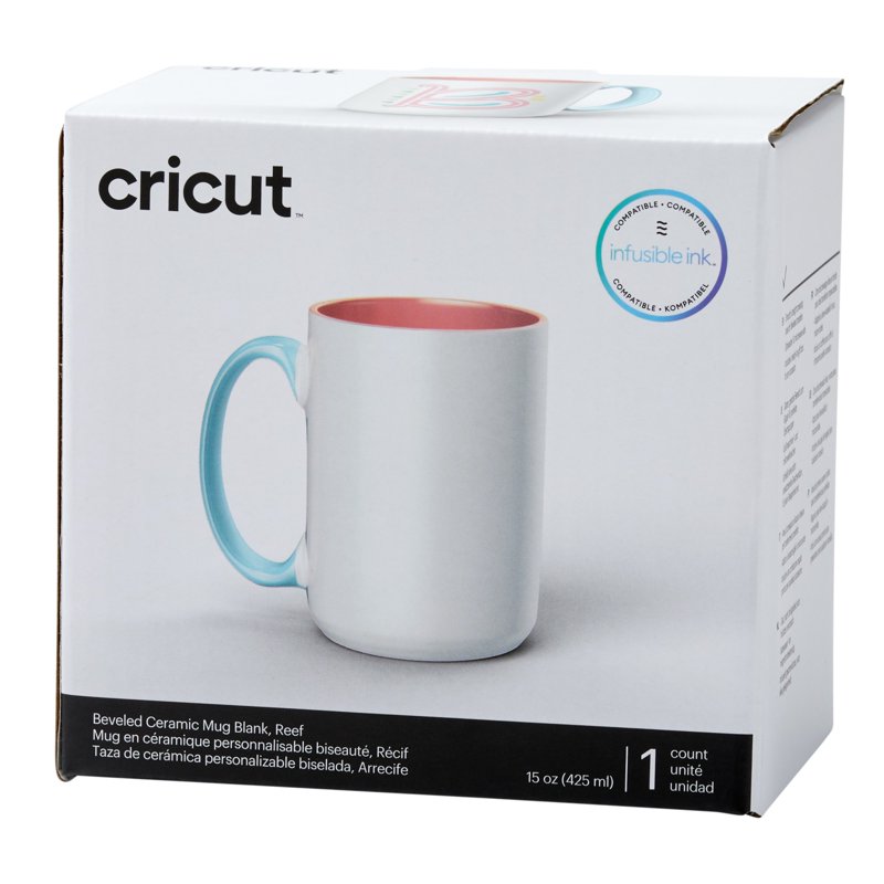 Beveled Ceramic Mug Blank - Reef, 15 oz/425 ml