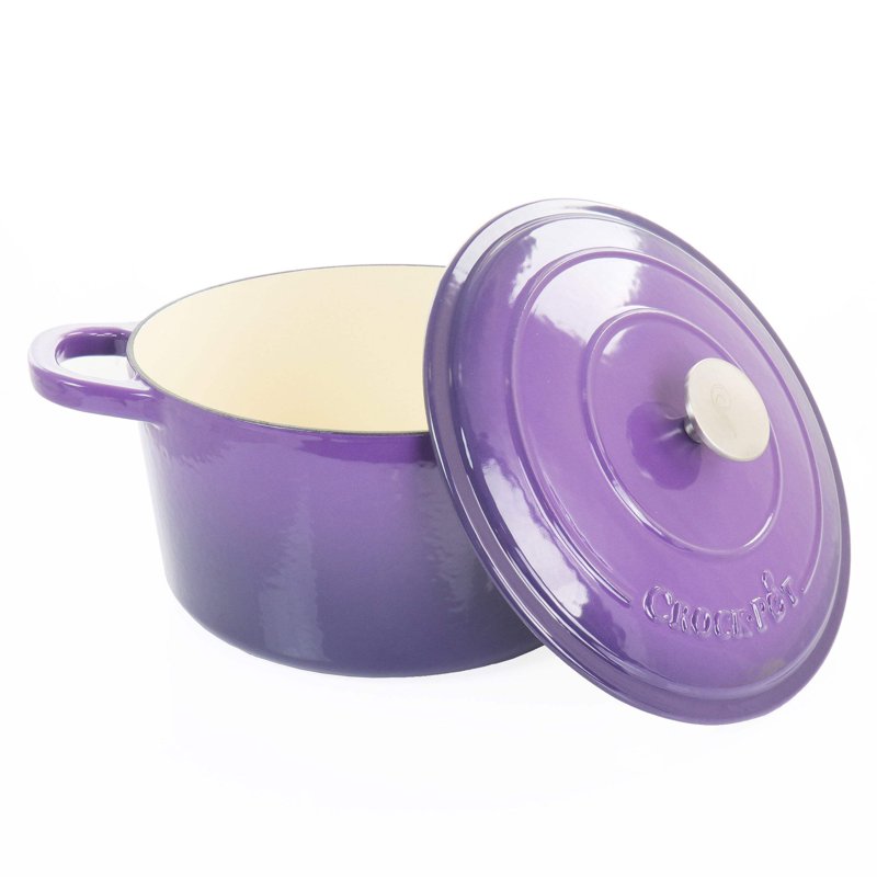 5 Quart Enameled Cast Iron Dutch Oven with Lid - Lavender