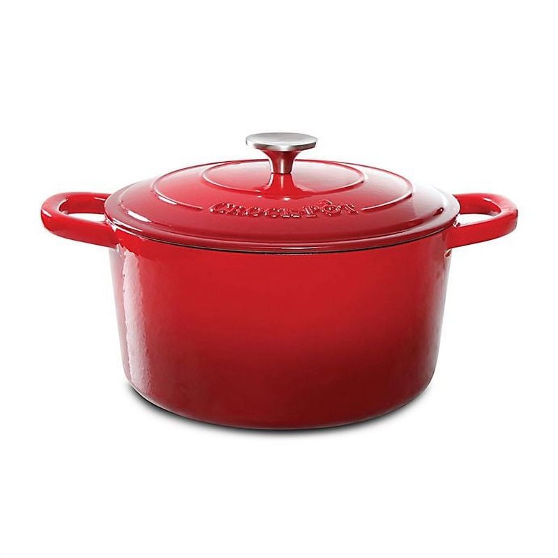 5-Quart Enameled Cast Iron Dutch Oven - Scarlet Red