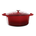 7-Quart Oval Cast Iron Dutch Oven - Scarlet Red