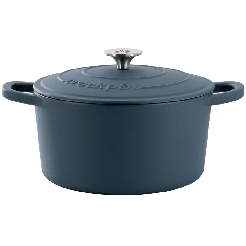 7 Quart Enameled Cast Iron Dutch Oven - Matte Navy Blue