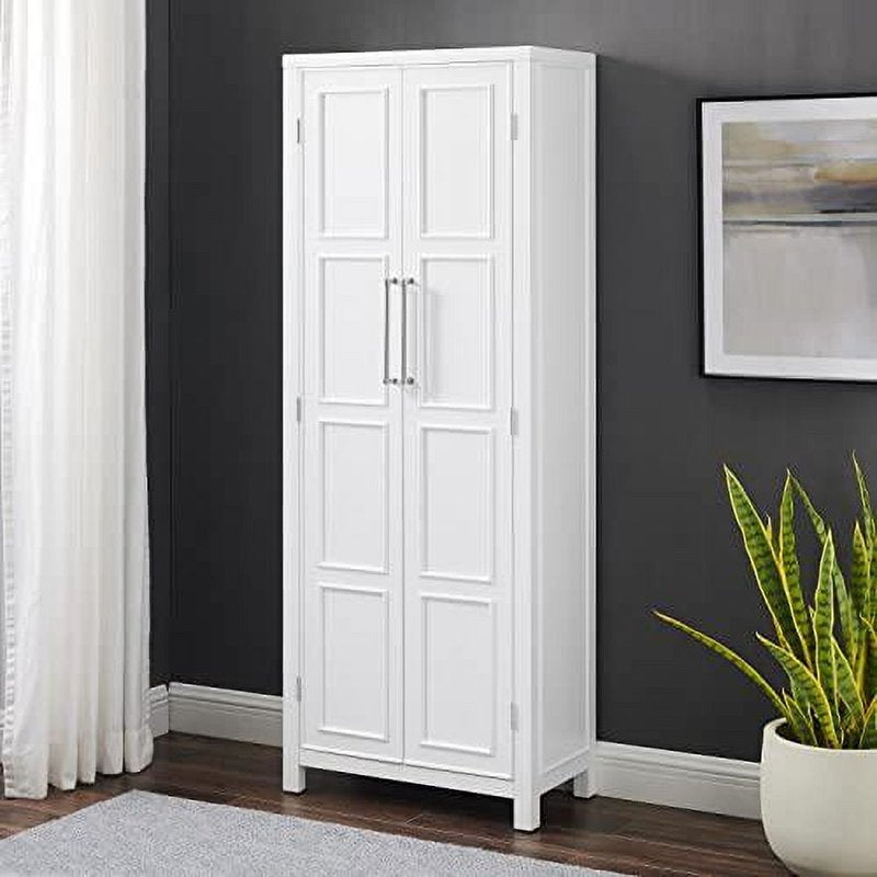 Classic White Storage Pantry with Adjustable Shelves