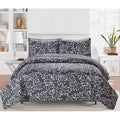 Crushed Microfiber Branches Quilt Set - Twin Graphite 2-Piece Bedding