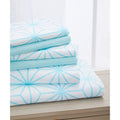 Twin Aqua Microfiber Bed Sheets Set with Pillowcases - Elegant Comfort