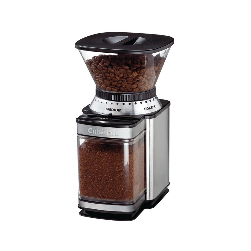 Electric Burr Coffee Grinder with 32-Cup Capacity - Stainless Steel