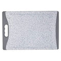 14" Marble Poly Cutting Board with Non-Slip Grip - Grey