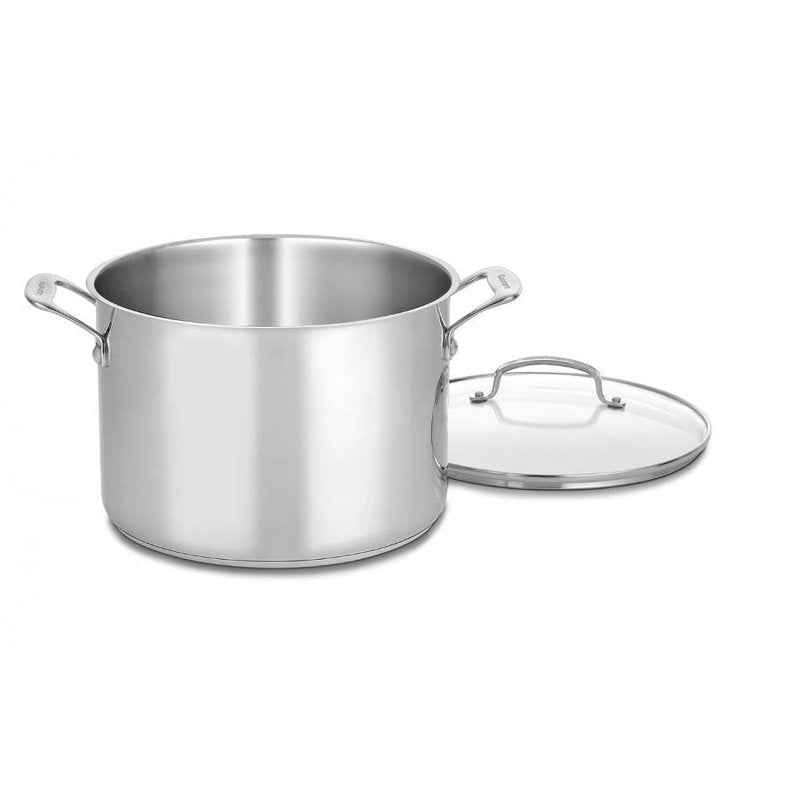 10 Quart Stainless Steel Stockpot with Glass Lid - Induction Ready