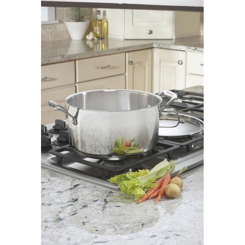 6 Qt. Stainless Steel Sauce Pot with Lid - Induction Compatible