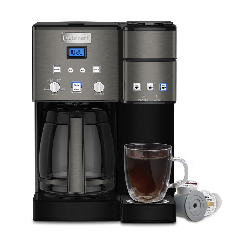 12-Cup Coffeemaker & Single-Serve Brewer - Black