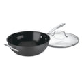 Eco-Friendly 12" Hard Anodized Non-Stick Stir Fry Wok with Glass Cover