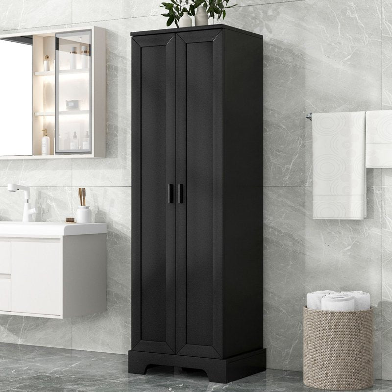 DEALTOPS Black 5-Tier Storage Cabinet with Adjustable Shelves - Home & Living