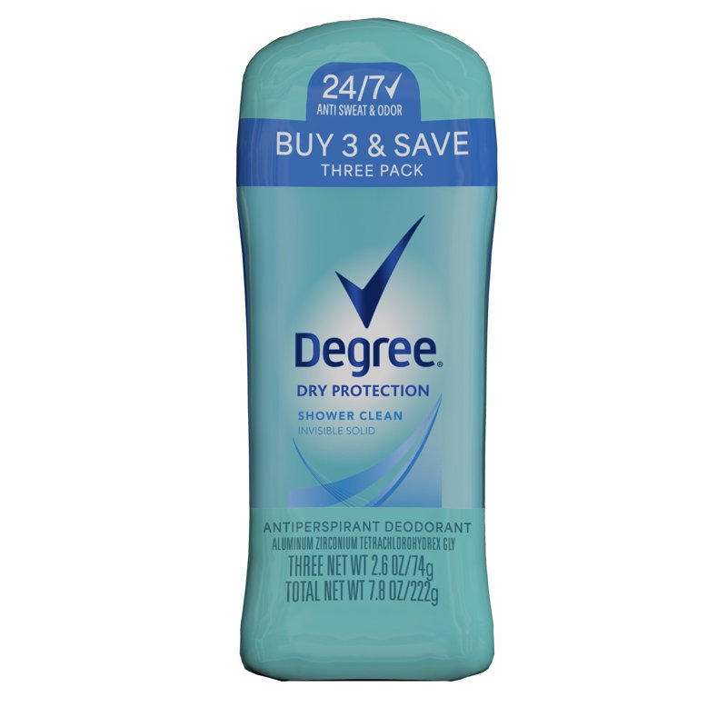 Antiperspirant Deodorant for Women, Shower Clean Scent, 2.6 oz (Pack of 3)
