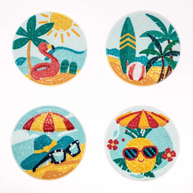 Tropical Coasters Diamond Painting Kit - Single Set