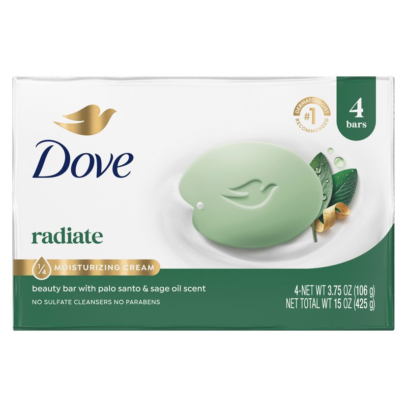 Moisturizing Beauty Bar Soap - Palo Santo & Sage Oil - 4 Pack (3.75 oz)
