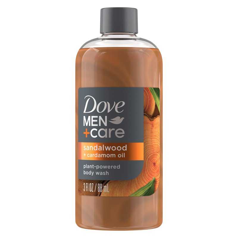 Men's Sandalwood & Cardamom Oil Body Wash - Moisturizing Plant-Based Cleanser