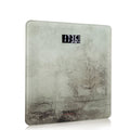 Digital Bathroom Body Weight Scale - Grey Concrete Design, 400lb Capacity