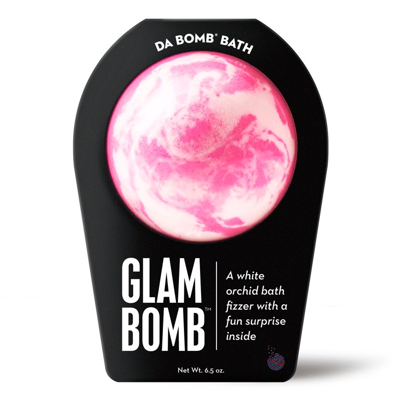 Glam Bath Bomb - White Orchid Scented Fizzer, 6.5oz