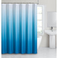 Dainty Home Blue Ombre Fabric Shower Curtain - Water-Repellent & Machine Washable, 70x72 Inches - Shower Curtain Only