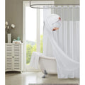 White 2-in-1 Waffle Weave Shower Curtain with Detachable Liner - 72x72 Inches