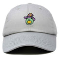 Whimsical Sorcerer Frog Embroidered Cotton Baseball Cap - Unisex Dad Hat