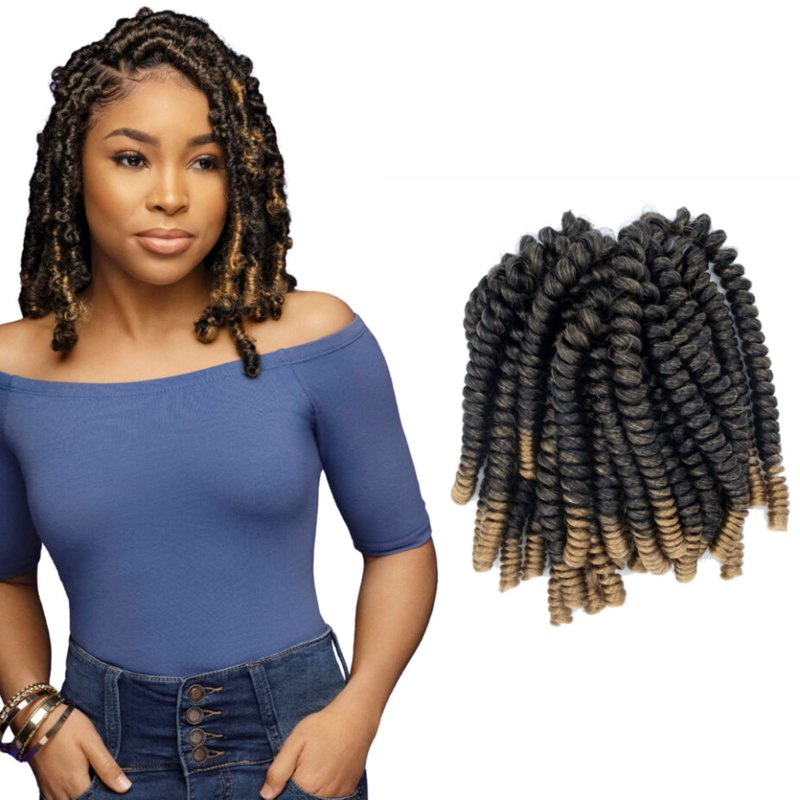 24-Inch Spring Twist Crochet Hair Extensions, Soft Synthetic Braiding Hair