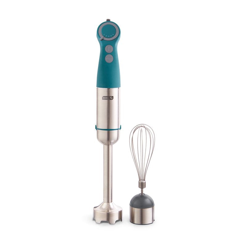 Dash Chef Series Immersion Blender - 5-Speed, Whisk Attachment, Teal